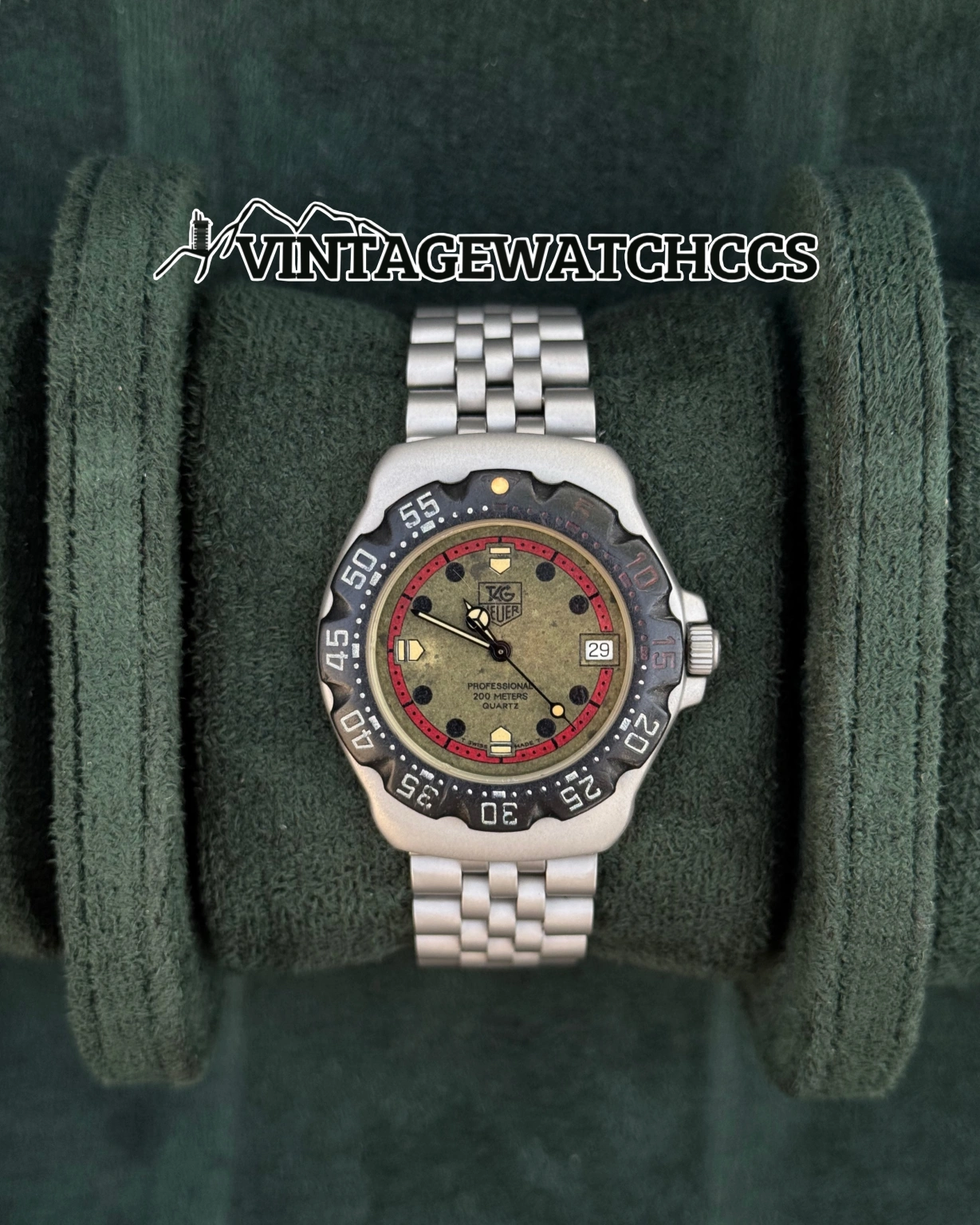 TAG Heuer Formula 1 Night Diver pátina caqui