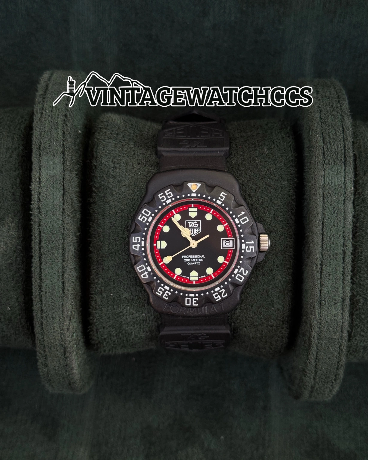 TAG Heuer Formula 1 negra bisel rojo