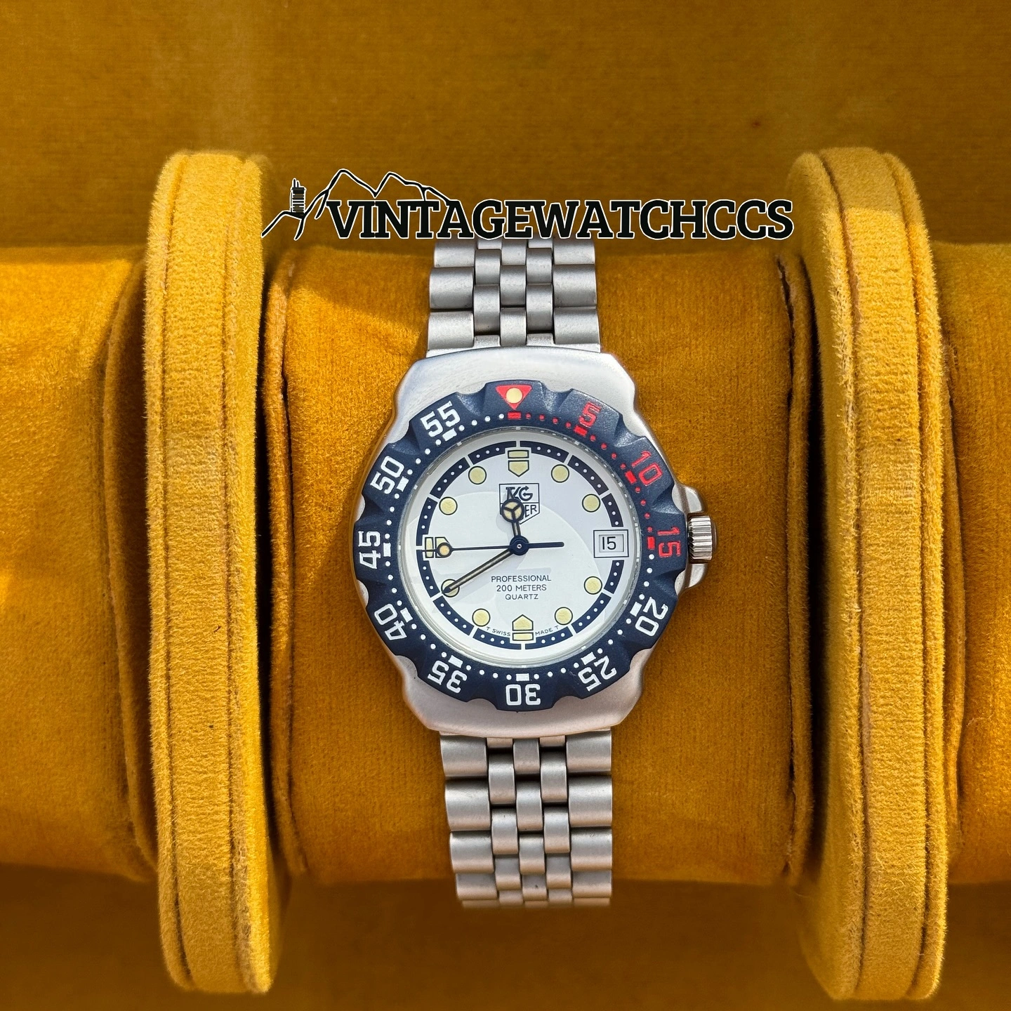 TAG Heuer Formula 1 esfera blanca bisel bicolor