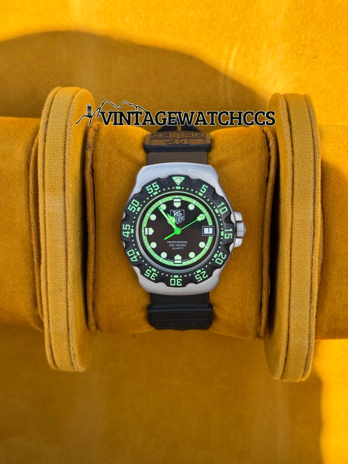 TAG Heuer Formula 1 negra bisel verde