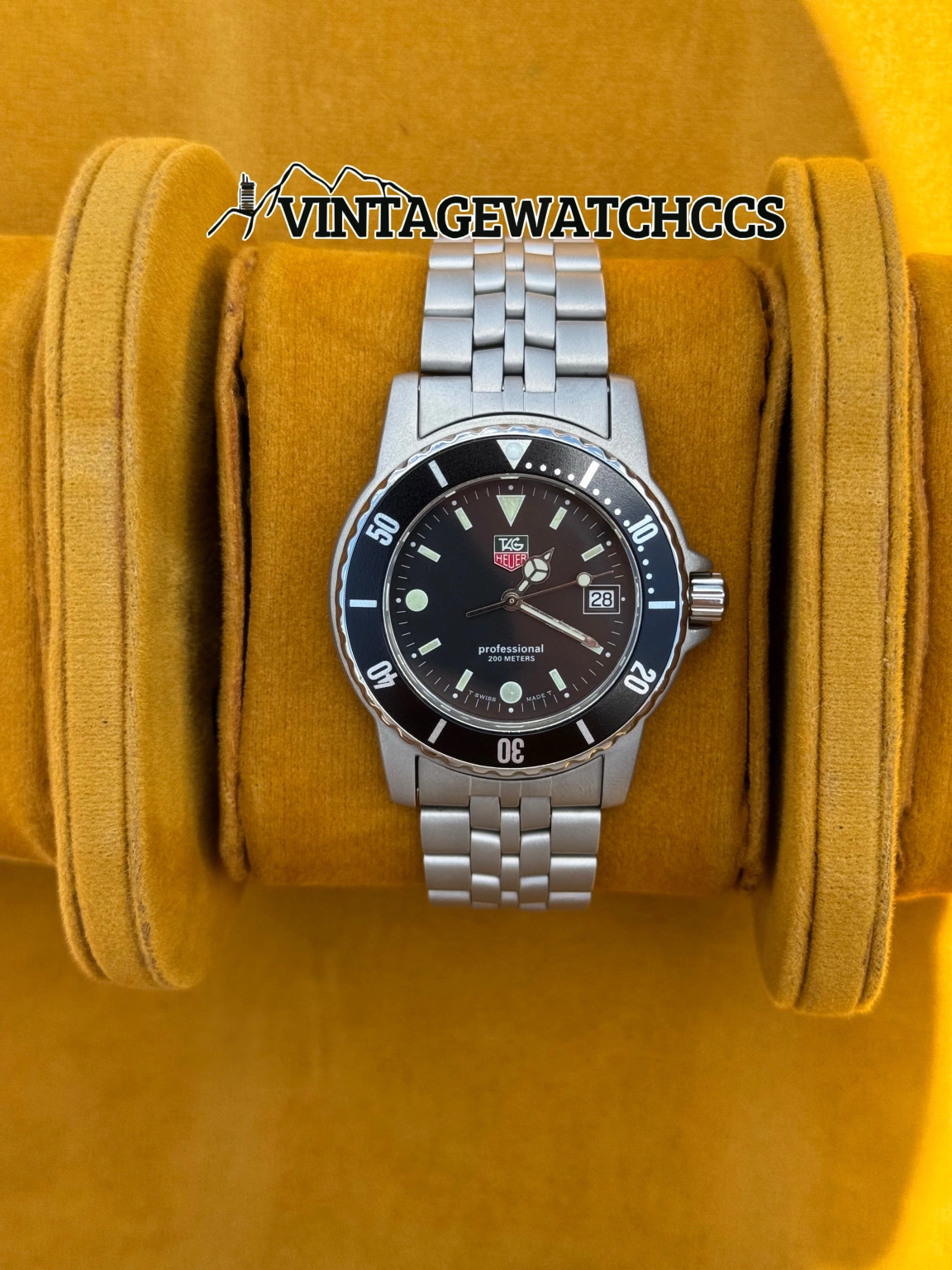 TAG Heuer 1500 Professional 200 m esfera tono marrón